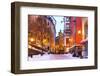 Winter in the Old Town in Stockholm, Sweden-Scanrail-Framed Photographic Print