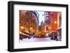 Winter in the Old Town in Stockholm, Sweden-Scanrail-Framed Photographic Print