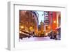 Winter in the Old Town in Stockholm, Sweden-Scanrail-Framed Photographic Print