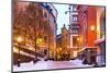 Winter in the Old Town in Stockholm, Sweden-Scanrail-Mounted Photographic Print