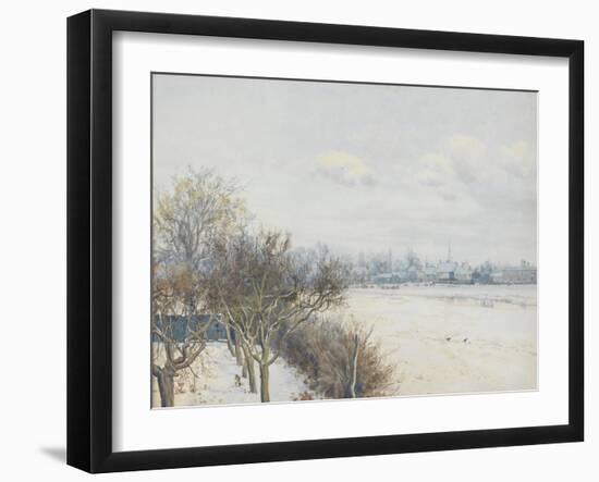 Winter in the Ouse Valley, 1891 (W/C)-William Fraser Garden-Framed Giclee Print