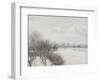 Winter in the Ouse Valley, 1891 (W/C)-William Fraser Garden-Framed Premium Giclee Print