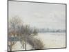 Winter in the Ouse Valley, 1891 (W/C)-William Fraser Garden-Mounted Premium Giclee Print