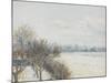 Winter in the Ouse Valley, 1891 (W/C)-William Fraser Garden-Mounted Giclee Print