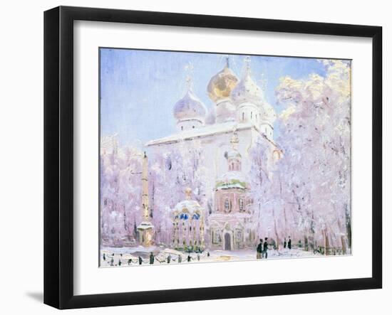 Winter in the Trinity Sergius Lavra in Sergiev Posad, C1910-Nikolay Dubovskoy-Framed Giclee Print