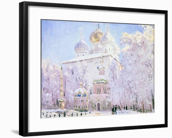 Winter in the Trinity Sergius Lavra in Sergiev Posad, C1910-Nikolay Dubovskoy-Framed Giclee Print