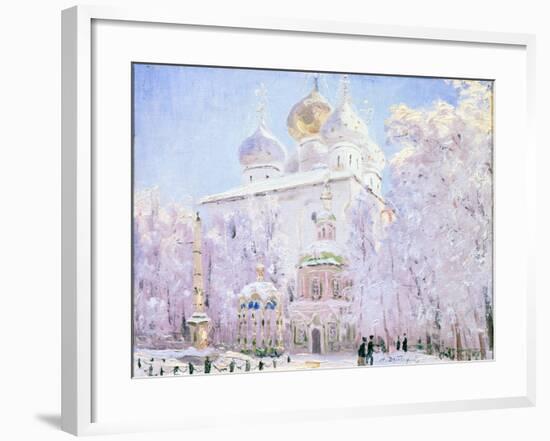 Winter in the Trinity Sergius Lavra in Sergiev Posad, C1910-Nikolay Dubovskoy-Framed Giclee Print