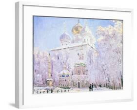 Winter in the Trinity Sergius Lavra in Sergiev Posad, C1910-Nikolay Dubovskoy-Framed Giclee Print