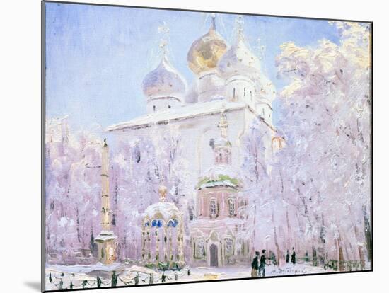 Winter in the Trinity Sergius Lavra in Sergiev Posad, C1910-Nikolay Dubovskoy-Mounted Giclee Print