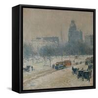 Winter in Union Square, 1889-90-Childe Hassam-Framed Stretched Canvas