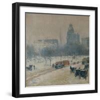 Winter in Union Square, 1889-90-Childe Hassam-Framed Giclee Print