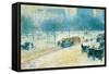 Winter in Union Square-Childe Hassam-Framed Stretched Canvas