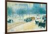 Winter in Union Square-Childe Hassam-Framed Art Print