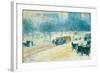 Winter in Union Square-Childe Hassam-Framed Art Print