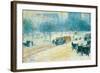 Winter in Union Square-Childe Hassam-Framed Art Print