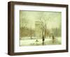 Winter in Washington Square-Paul Cornoyer-Framed Premium Giclee Print