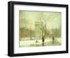 Winter in Washington Square-Paul Cornoyer-Framed Premium Giclee Print