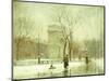 Winter in Washington Square-Paul Cornoyer-Mounted Premium Giclee Print