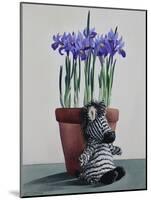 Winter Irises and Zebra-Christopher Ryland-Mounted Giclee Print