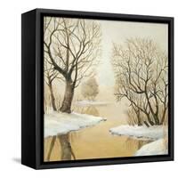 Winter Lake Square-Arnie Fisk-Framed Stretched Canvas