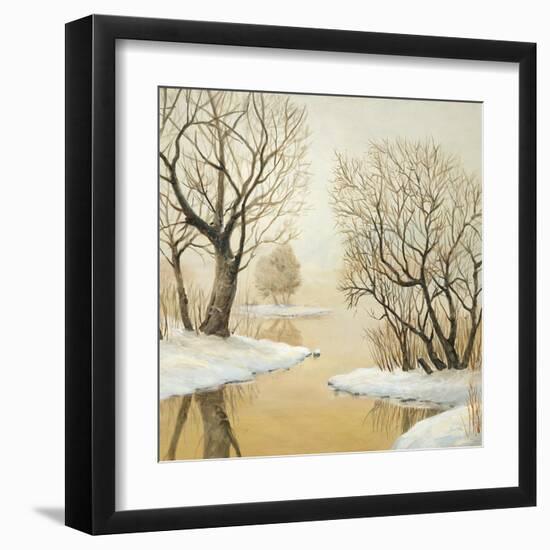 Winter Lake Square-Arnie Fisk-Framed Art Print