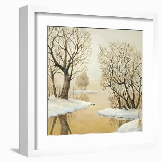 Winter Lake Square-Arnie Fisk-Framed Art Print