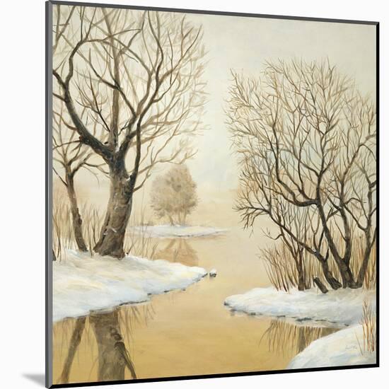 Winter Lake Square-Arnie Fisk-Mounted Art Print