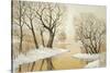 Winter Lake-Arnie Fisk-Stretched Canvas