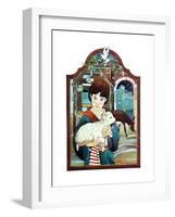 Winter Lamb - Child Life-Len Ebert-Framed Giclee Print