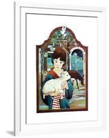 Winter Lamb - Child Life-Len Ebert-Framed Giclee Print