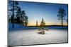 Winter landcape, Jukkasjarvi, Lapland, Sweden-null-Mounted Photographic Print