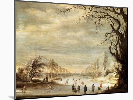 Winter Landscape, 17th Century-Gysbrecht Leytens-Mounted Giclee Print