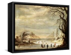 Winter Landscape, 17th Century-Gysbrecht Leytens-Framed Stretched Canvas