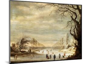 Winter Landscape, 17th Century-Gysbrecht Leytens-Mounted Giclee Print