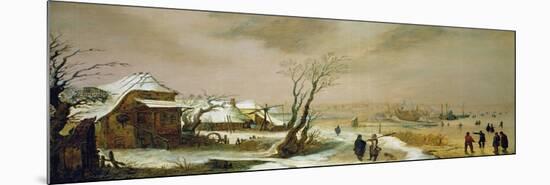 Winter Landscape, 17th century-Adam Van Breen-Mounted Giclee Print