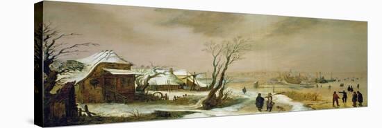 Winter Landscape, 17th century-Adam Van Breen-Stretched Canvas