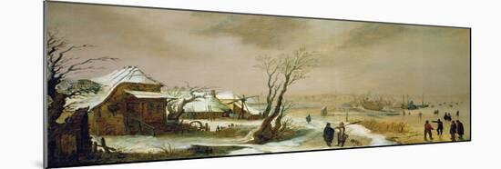 Winter Landscape, 17th century-Adam Van Breen-Mounted Giclee Print