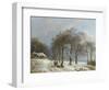 Winter Landscape, 1835-38-Barend Cornelis Koekkoek-Framed Art Print