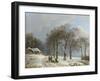 Winter Landscape, 1835-38-Barend Cornelis Koekkoek-Framed Art Print