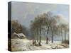 Winter Landscape, 1835-8-Barend Cornelis Koekkoek-Stretched Canvas