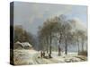 Winter Landscape, 1835-8-Barend Cornelis Koekkoek-Stretched Canvas