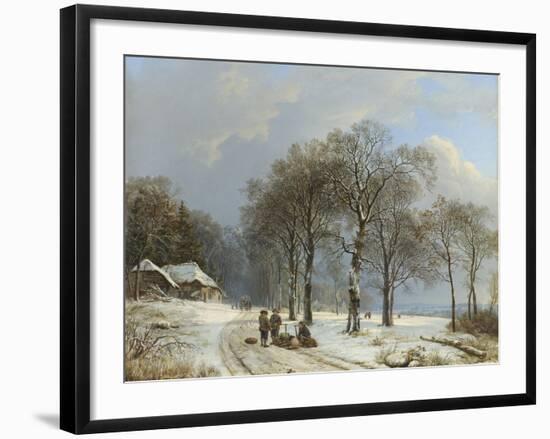 Winter Landscape, 1835-8-Barend Cornelis Koekkoek-Framed Giclee Print