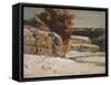 Winter Landscape, 1865-70 (Oil on Canvas)-Gustave Courbet-Framed Stretched Canvas