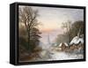Winter Landscape, 1869-Charles Leaver-Framed Stretched Canvas