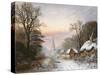 Winter Landscape, 1869-Charles Leaver-Stretched Canvas