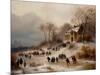 Winter Landscape, 1873 (Oil on Canvas)-Anton Doll-Mounted Giclee Print