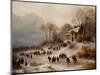 Winter Landscape, 1873 (Oil on Canvas)-Anton Doll-Mounted Giclee Print