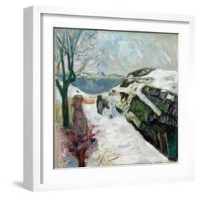 Winter Landscape, 1910-Edvard Munch-Framed Giclee Print