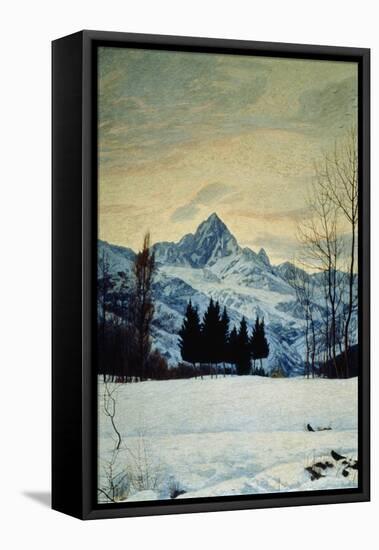 Winter Landscape, 1914-Matteo Olivero-Framed Stretched Canvas