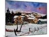 Winter landscape Ardennes Belgium-Pol Ledent-Mounted Art Print